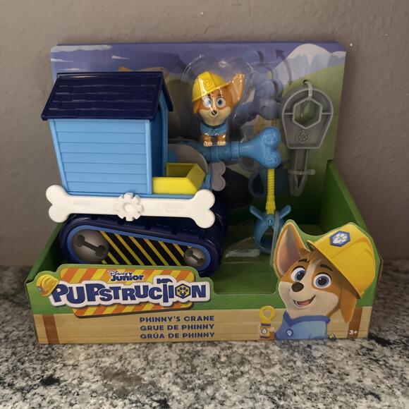 Disney Junior Pupstruction Phinny’s Crane 3-piece Figure and Vehicle Set NEW - Picture 1 of 3